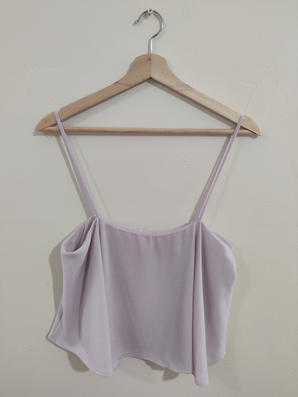 Light Lavender Spaghetti Strap Crop Tank Top - Women
